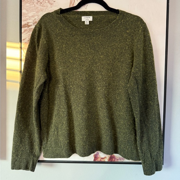 J. Crew Sweaters - J. Crew Teddie Olive Green Crewneck Sweater Size XL
